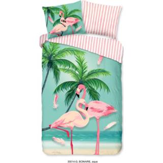 👉 Dekbedovertrek antraciet Good Morning Bonaire Aqua 8717285188072