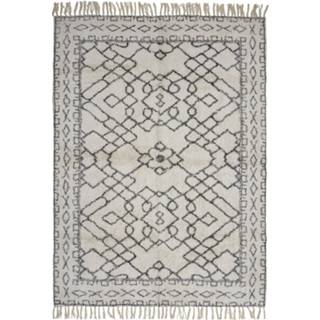 👉 Vloerkleed grijs katoen retro wit Bloomingville Jaqueline 5711173292394