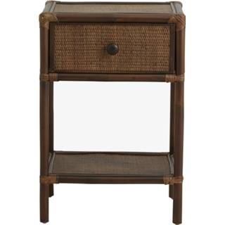 👉 Nachtkastje bruin rotan bohemian Nordal Hayes 5708309177854