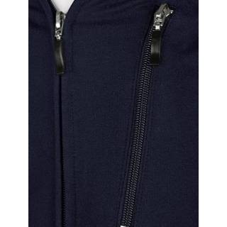 👉 Joggingbroek marine katoen effen vrouwen met doorlopende ritssluiting opzij Harmony 4055713333446
