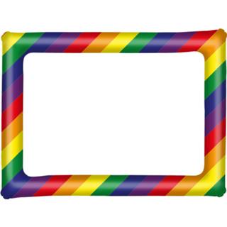 Foto lijst active prop opblaasbare fotolijst 60 x 80 cm regenboog kleuren