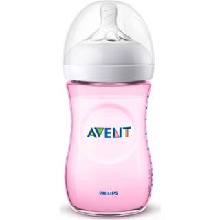 👉 Babyfles roze baby's Philips Avent - Natural Langzame Toevoer 1+ maanden 260ml SCF034/27 8710103873709