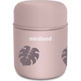👉 Kleurrijk meisjes Miniland Thermos voedsel thermy mini leaves 280ml 8413082894443