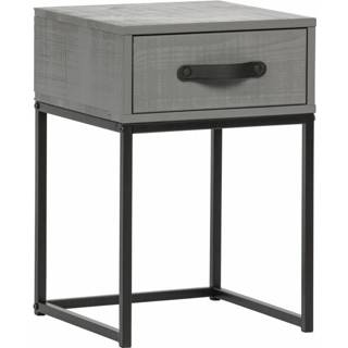 👉 Nachtkastje grijs grenen WOOOD Morris 8714713109418