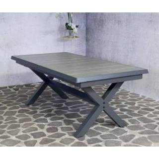 👉 Uitschuifbare tuintafel grijs steen rechthoekig keramiek SenS-Line Monaco 210-270 cm 8720289831325