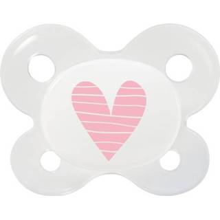 👉 Speen silicoon meisjes roze Dentistar Fopspeen Newborn Hart, vanaf de geboorte 4001071200401