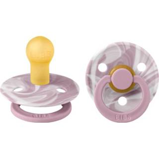 👉 Speen latex meisjes kleurrijk wit BIBS® Fopspeen Colour Tie Dye - Heather & White 0-6 maanden, 2 st. 5713795234936