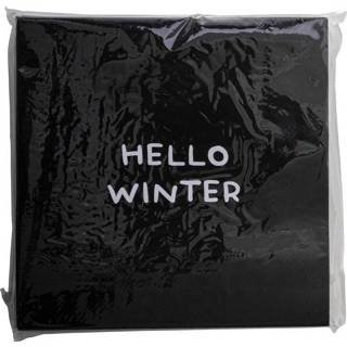 👉 Servet Servetten Hello Winter 16X16 cm - Set 2 Stuks 8712628322748