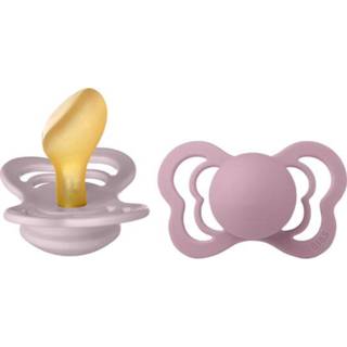 👉 Speen latex paars jongens BIBS® Fopspeen Couture Dusky Lilac & Heather 6-18 maanden, 2 stuks. 5713795217663
