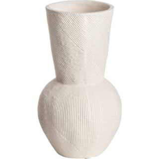 👉 Vaas offwhite Lijnen Ø10,1x18,1 cm - 8712628327095