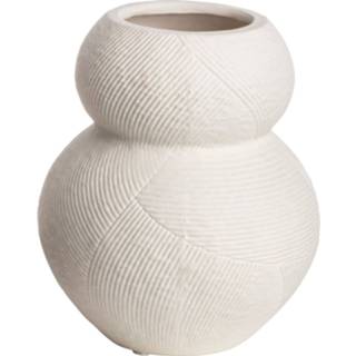 👉 Vaas offwhite Lijnen Ø12,4x14,6 cm 8712628327125