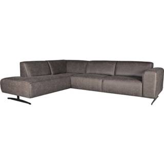 👉 Hoekbank antraciet microfiber LABEL51 Modena - Ottomane + 2,5-Zits 8720195405924