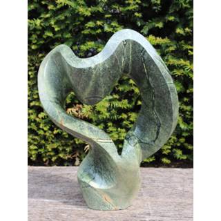 👉 Ornament Cheetah Jade Zimbabwaans Heart, 50 cm