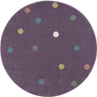 👉 Kinder tapijt polypropyleen paars meisjes kinderen lila LIVONE Happy Rugs Wheel kindertapijt lila/multi rond 711906068680