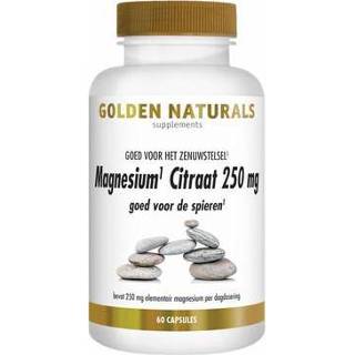 👉 Magnesium Golden Naturals citraat 250mg 60vc 8718164643057