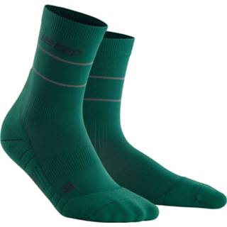 👉 Sock XL mannen Dark Green CEP Reflective Compression Mid Socks - Sokken 4066052545230