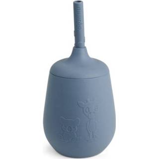 👉 Drink beker silicoon blauw meisjes Nuuroo Drinkbeker met rietje Adita 230ml, Bering Sea 5715235000705