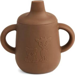 👉 Drink beker silicoon meisjes bruin Nuuroo Aiko 140 ml drinkbeker, eikel 5715235000811