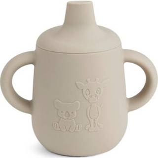👉 Drink beker silicoon jongens beige Nuuroo Aiko 140ml drinkbeker, Cobble stone 5715235000835