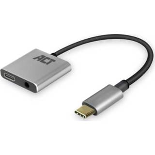 👉 Audio adapter ACT Connectivity USB-C naar 3,5mm jack en PD pass through 8716065447705
