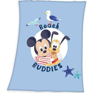 👉 Fleece deken jongens blauw HERDING Microfiber Disney's Mickey Mouse Beach Buddies 75x100 cm 4006891956514