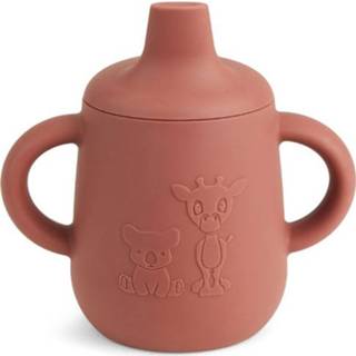 👉 Drink beker silicoon rood jongens Nuuroo Aiko 140 ml drinkbeker, Mahonie 5715235000859