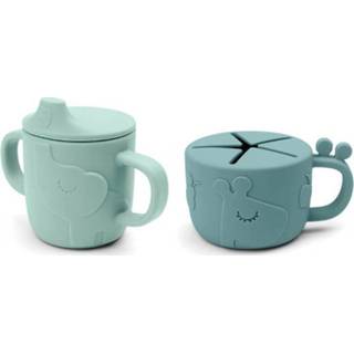 👉 Drink beker silicoon blauw meisjes Done by Deer ™ Snack & Peekaboo Set Hert friends 5712643037149
