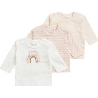 👉 Shirt katoen mix meisjes oranje Hust & Claire met lange mouwen Amar Apricot 3-pack 5711135493548