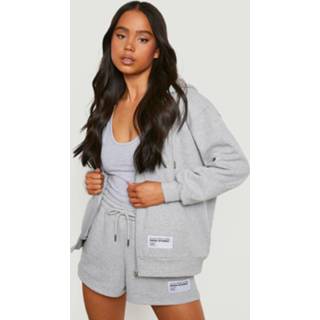 👉 Trainingspak grijs XL grey marl Petite 3-Delig Met One Piece En Shorts,