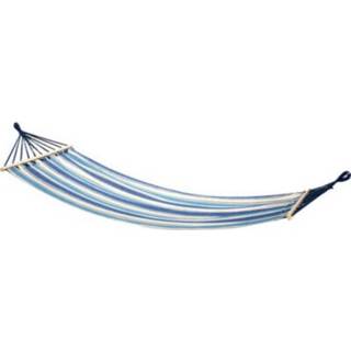 👉 Hangmat blauw wit active - 200 x 80cm Blauw/Wit Gestreept 6095804979946