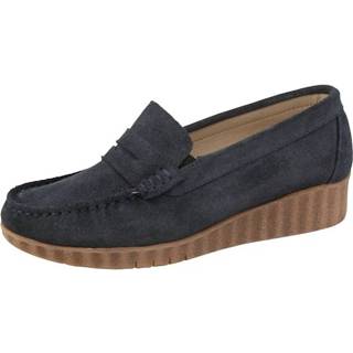 👉 Mocassin van zacht leer Studio W Donkerblauw