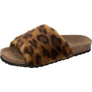 👉 Muiltje in trendy animallook Bruin