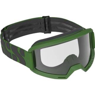 👉 Fietsbril OS olijfkleurig IXS Hack Goggle Clear - Fietsbrillen 7630554916064