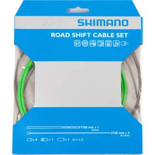 👉 Versnellings kabel groen Shimano set versnellingskabels met PTFE binnenkabel voor racefietsen - 4524667602842