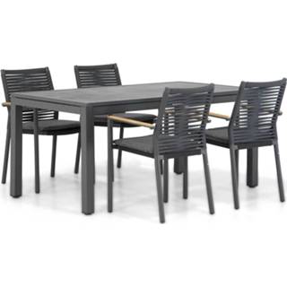👉 Tuinset antracite dining sets grijs-antraciet Santika Giovane/Concept 160 cm 5-delig 7423603597501