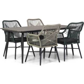 👉 Tuinset donkergroen naturel dining sets taupe-naturel-bruin Domani Foris/Matale 180 cm 5-delig green / 7434245015025