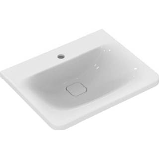 👉 Meubelwastafel wit wastafel tonic ii Ideal Standard met kraangat en Plus zonder overloop 61,5 x 49 cm,