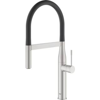 👉 Keukenkraan GROHE Essence 1-gats met handdouche 53 cm, supersteel