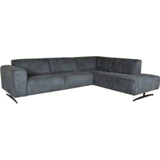 👉 Hoek bank textiel grijs Label51 Hoekbank Modena 2,5 Zits + Ottomane 8718885272277