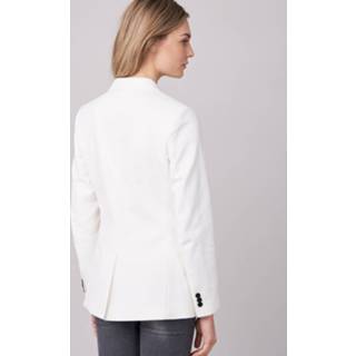 👉 Blazer vrouwen cream Fitted cotton blend 8717597128551