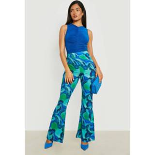 👉 Marmerprint Geweven Wijde Broek, Blue