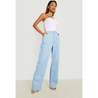 👉 Oversized Premium Wide Leg Cargo Broek (Tot Maat 52), Blue