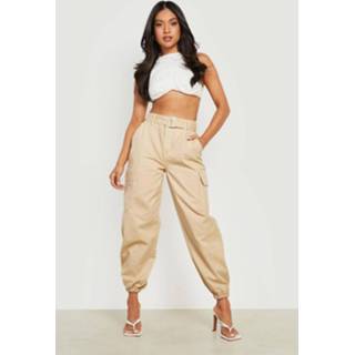 👉 Joggingbroek metalen stone Petite Cargo Met Ceintuur En Ringetjes,