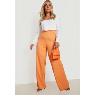 👉 Plus Getailleerde Pantalons, Papaya