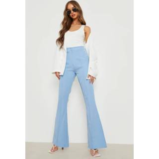 Wijde broek blauw pale blue Getailleerde Met Naaddetail, 1670337316