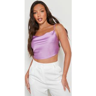 👉 Tall Satijnen Halter Hemdje, Lilac