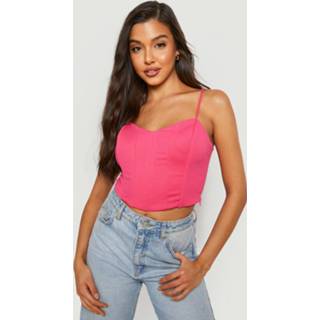 👉 Korset Top Met Bandjes, Hot Pink