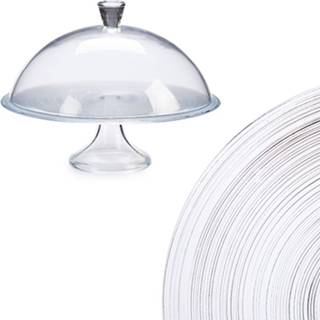 👉 Taart glas Gebakjes/taart serveer/bewaar plateau 33 x 22 cm van