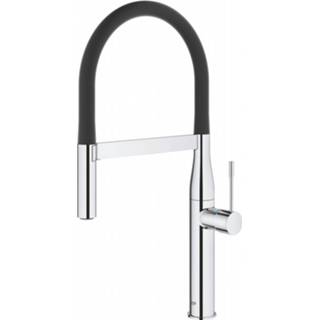 👉 Keukenkraan chroom essence GROHE 1-gats met handdouche 53 cm,