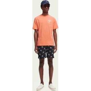 👉 Scotch & Soda Halflange zwembroek met geborduurde details